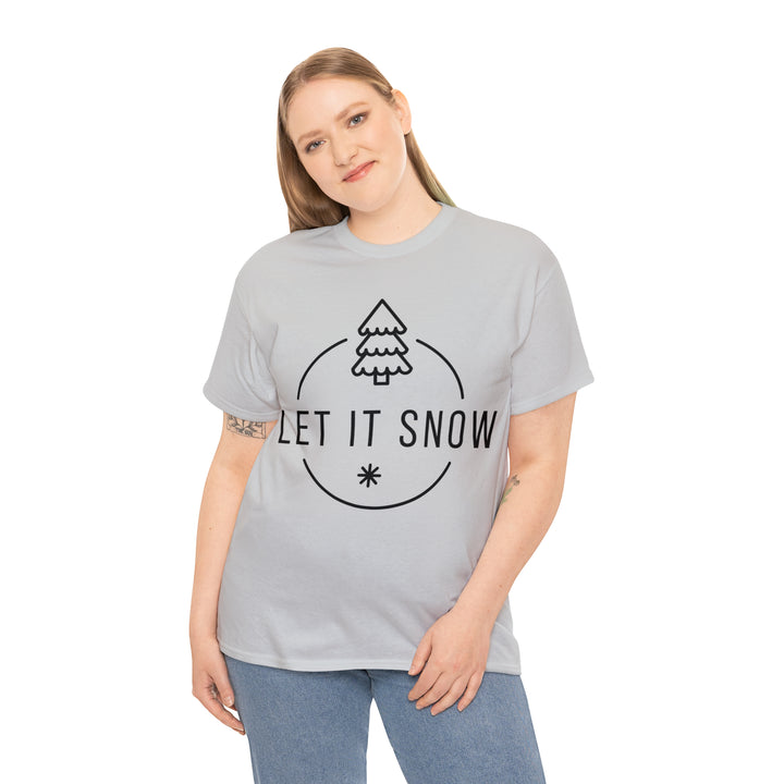 LET IT SNOW=Unisex Heavy Cotton Tee
