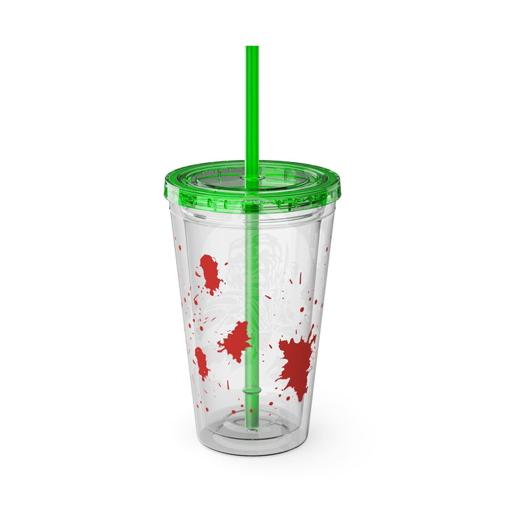 Freddy Halloween=Sunsplash Tumbler with Straw, 16oz