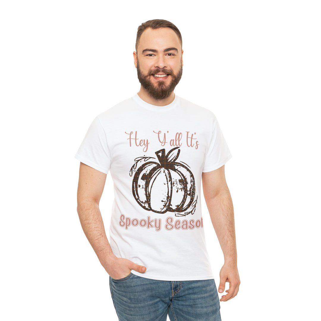 Hey Yall its spooky season-Unisex Heavy Cotton Tee
