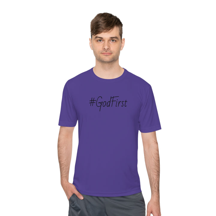 #GodFirst-Unisex Moisture Wicking Tee