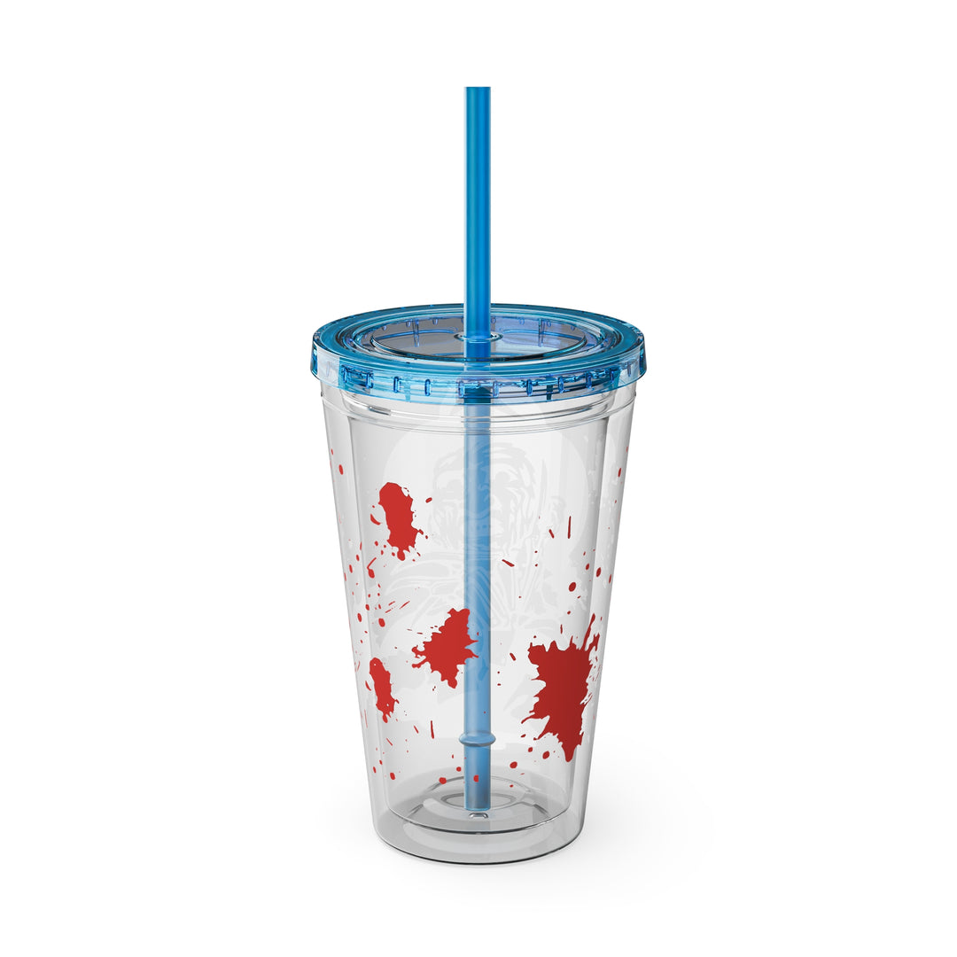 Freddy Halloween=Sunsplash Tumbler with Straw, 16oz