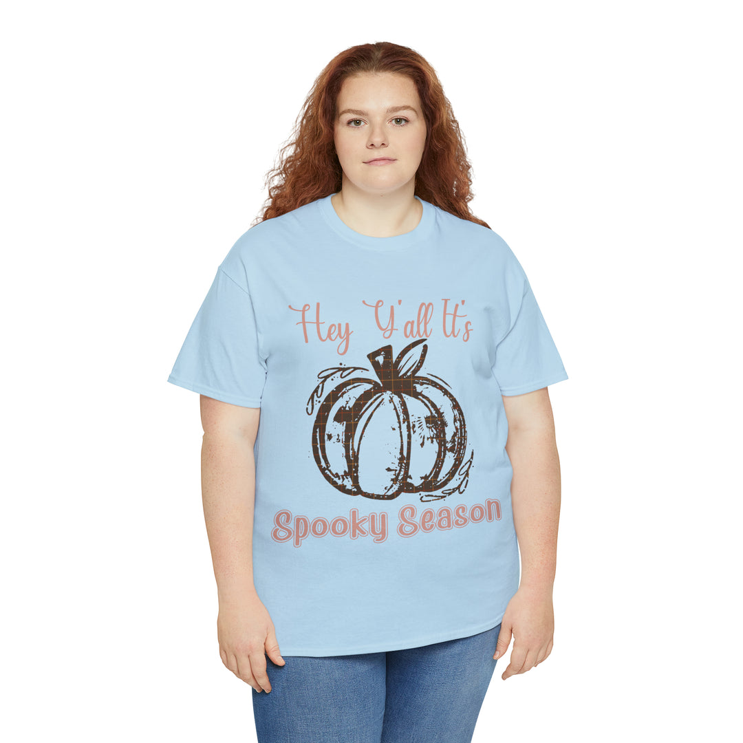 Hey Yall its spooky season-Unisex Heavy Cotton Tee