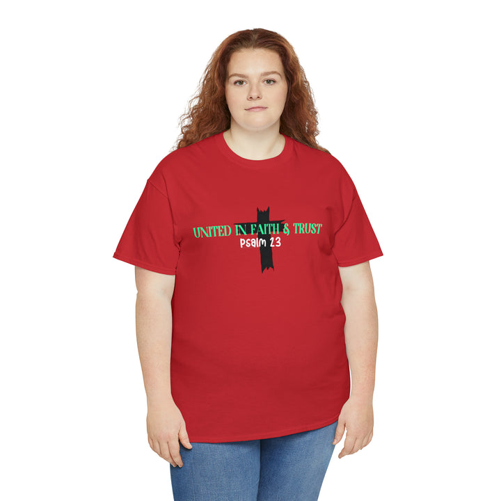 UNITED IN FAITH & TRUST-Unisex Heavy Cotton Tee