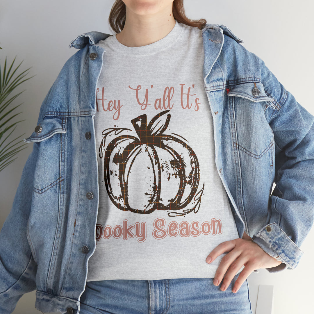 Hey Yall its spooky season-Unisex Heavy Cotton Tee
