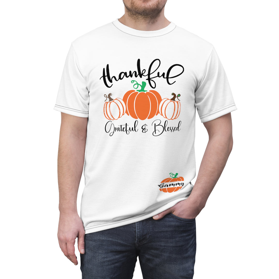 Thankful Gammy=Unisex Cut & Sew Tee (AOP)