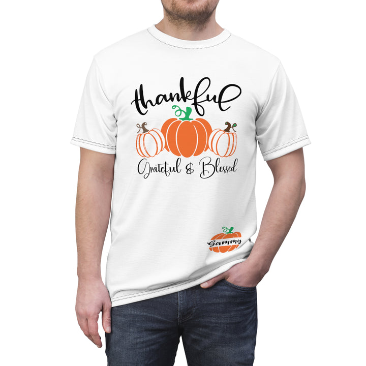 Thankful Gammy=Unisex Cut & Sew Tee (AOP)