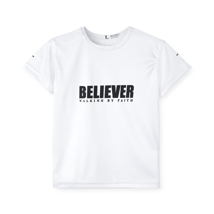 Believer walking by Faith=Kids Sports Jersey (AOP)