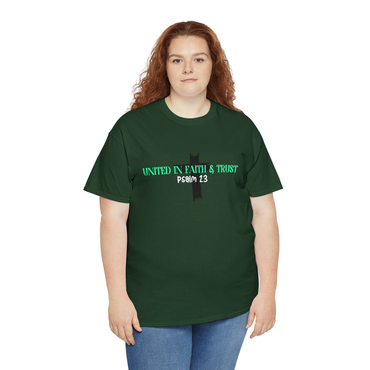 UNITED IN FAITH & TRUST-Unisex Heavy Cotton Tee