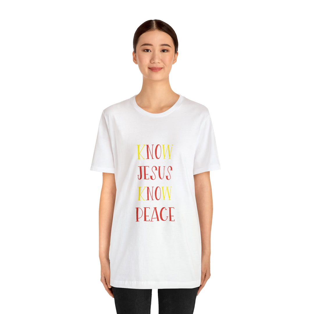 Know Jesus-Unisex Jersey Short Sleeve Tee