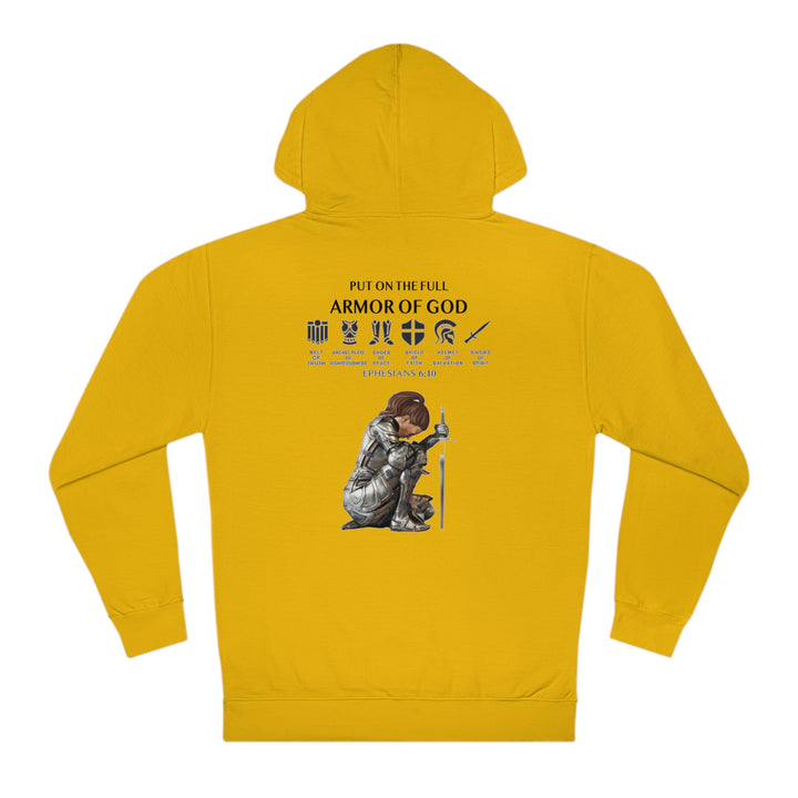 PUT ON THE FULL ARMOR OF GOD=Unisex Hooded Sweatshirt