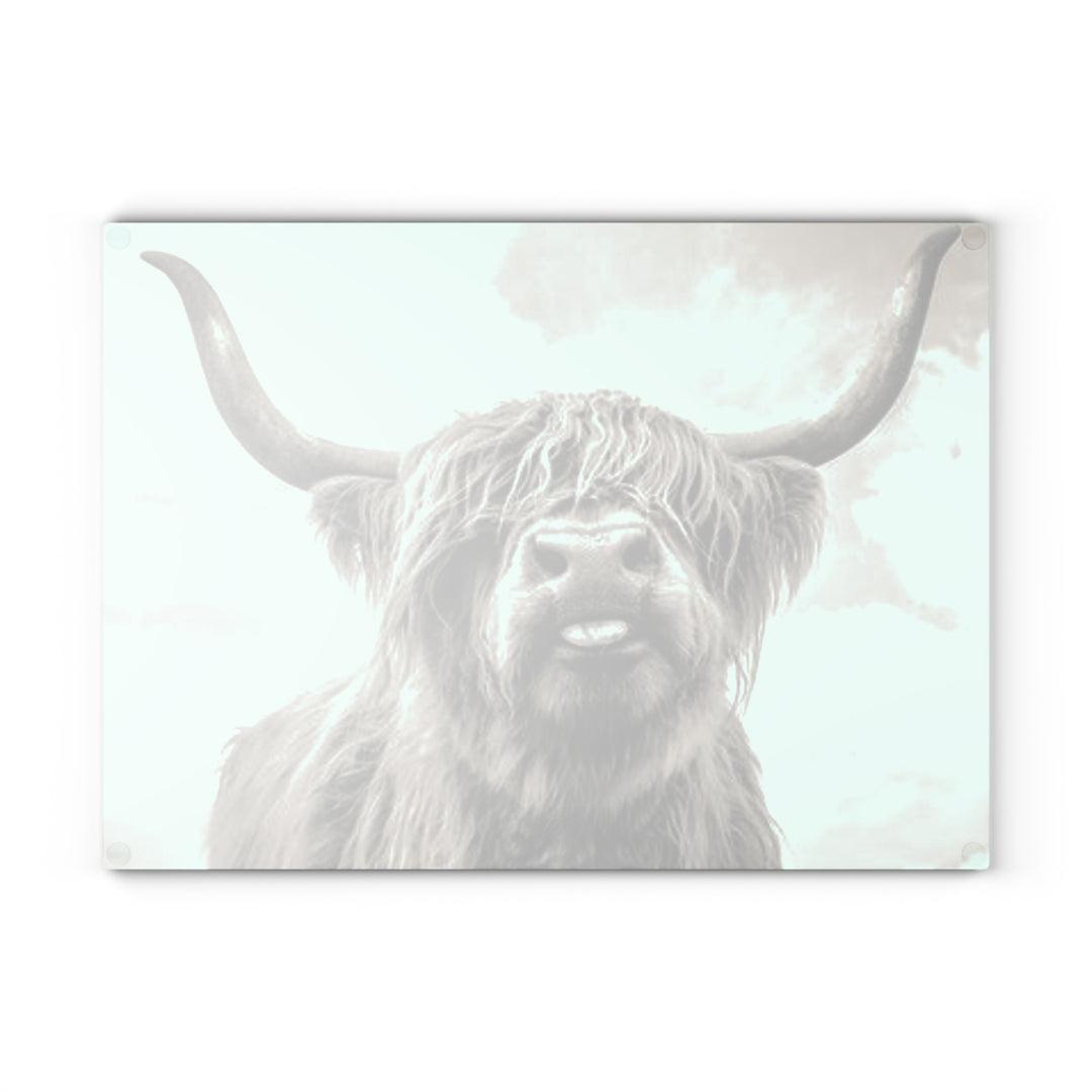 Black & White Cow Glass Cutting Board