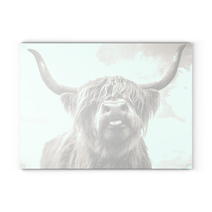 Black & White Cow Glass Cutting Board