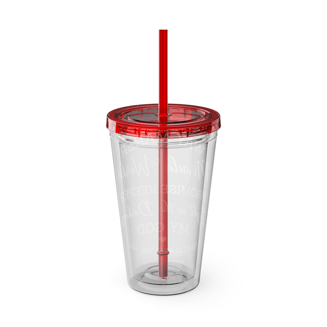 Way Maker=Sunsplash Tumbler with Straw, 16oz