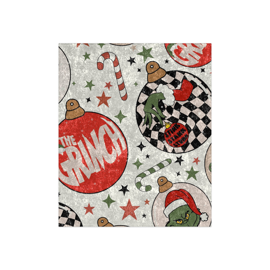 Grinch Crushed Velvet Blanket