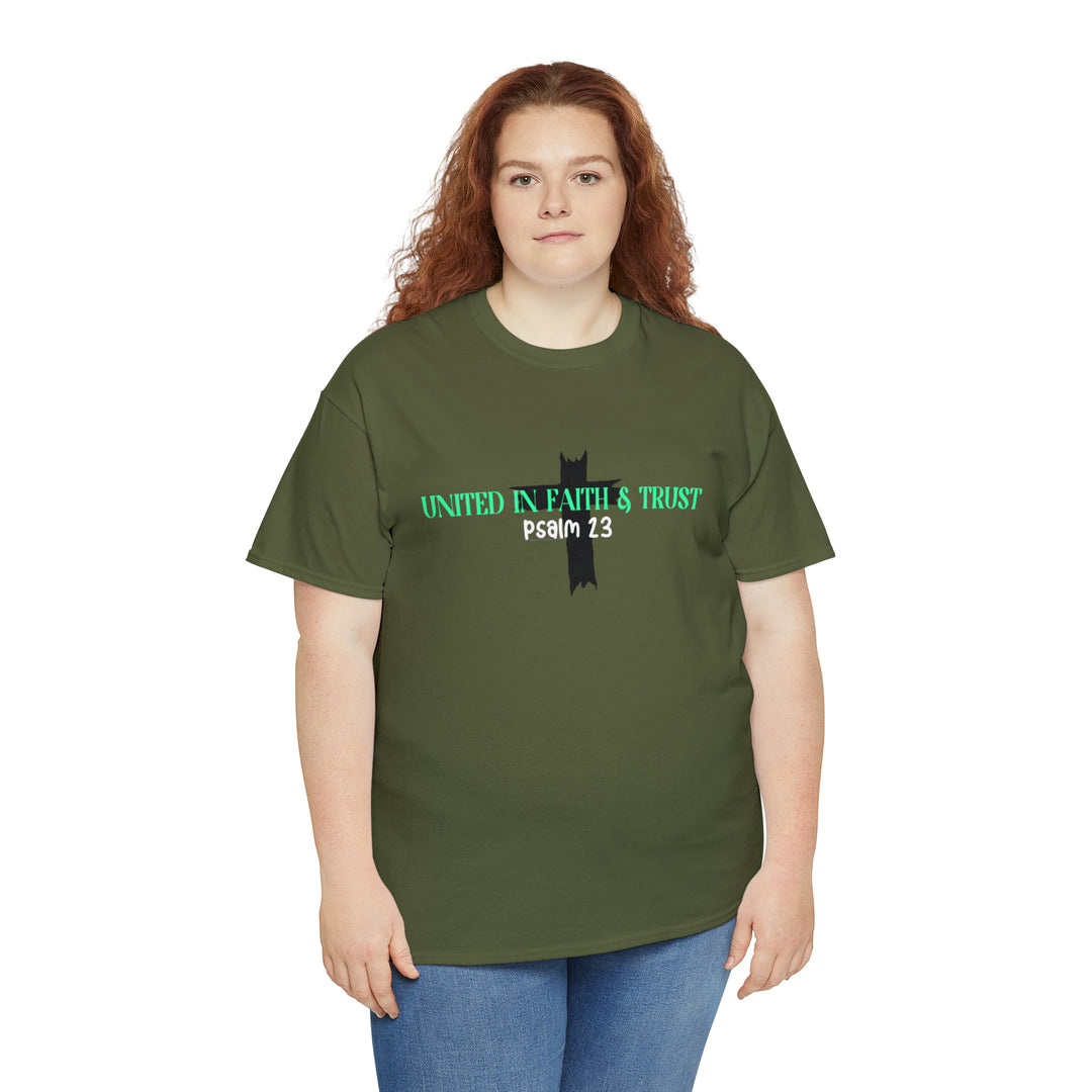 UNITED IN FAITH & TRUST-Unisex Heavy Cotton Tee