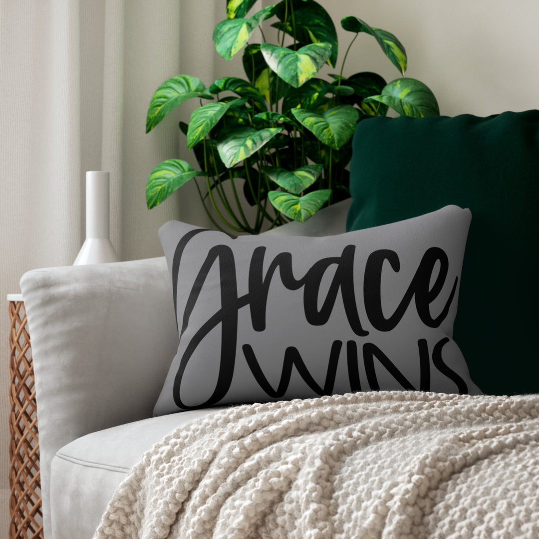 Grace Wins-Spun Polyester Lumbar Pillow