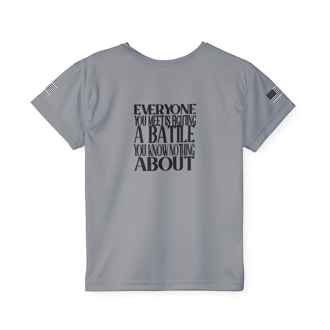 BE KIND-GREY-Kids Sports Jersey (AOP)