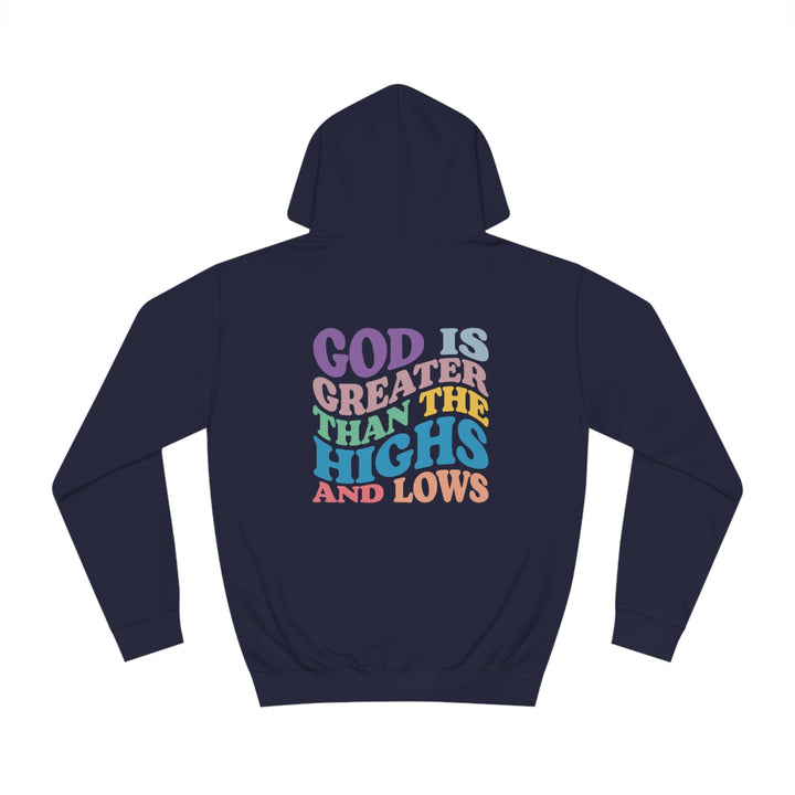 God Is Greater Unisex College Hoodie