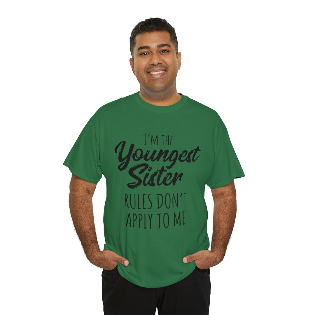 IM THE YOUNGEST=Unisex Heavy Cotton Tee