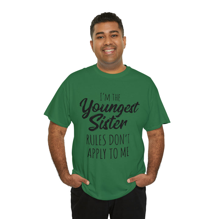 IM THE YOUNGEST=Unisex Heavy Cotton Tee
