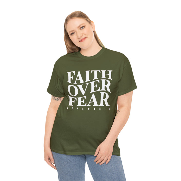 Faith Over Fear-Unisex Heavy Cotton Tee