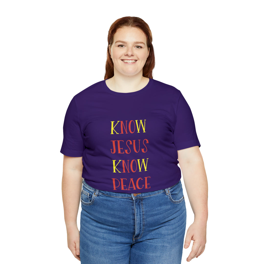 Know Jesus-Unisex Jersey Short Sleeve Tee