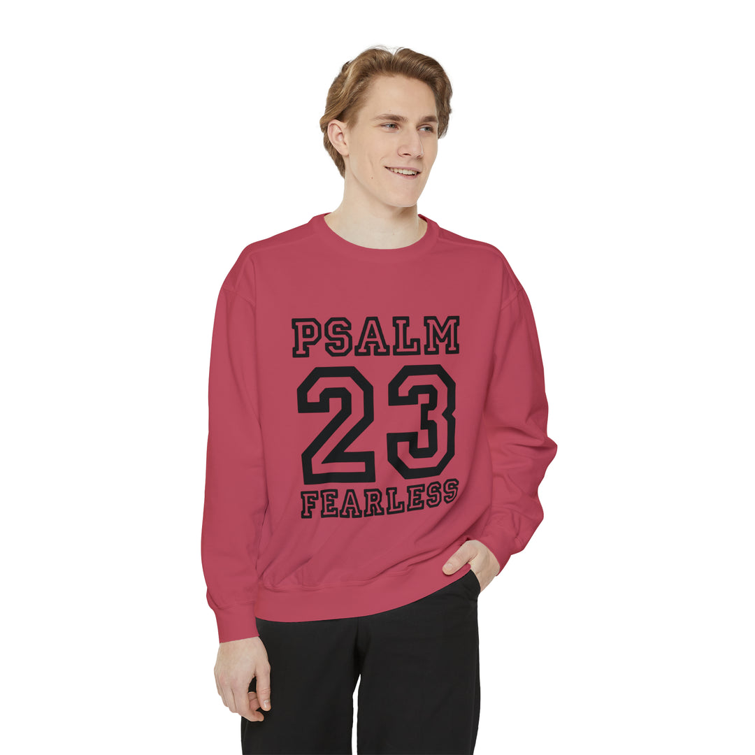Psalm 23 Unisex Garment-Dyed Sweatshirt