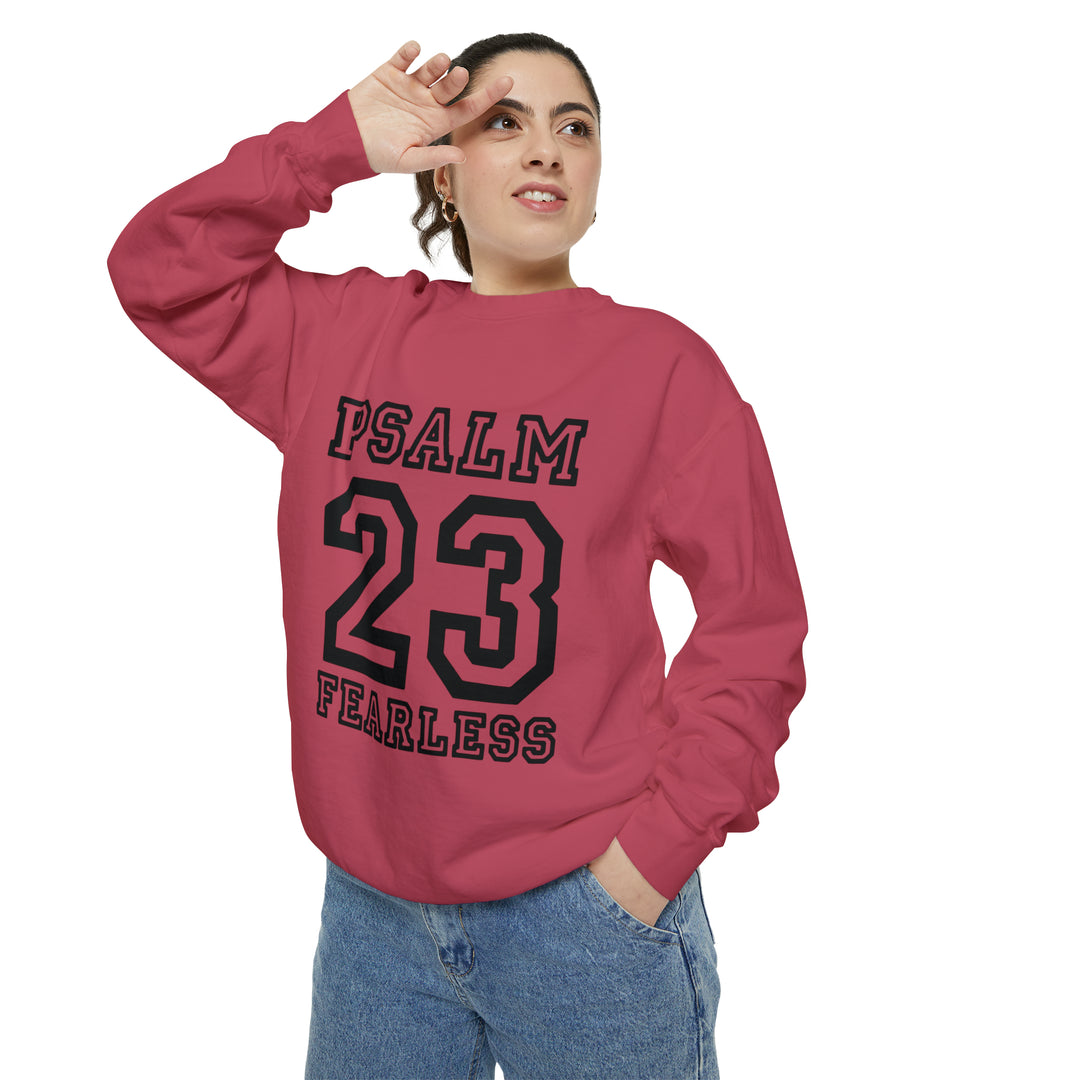 Psalm 23 Unisex Garment-Dyed Sweatshirt