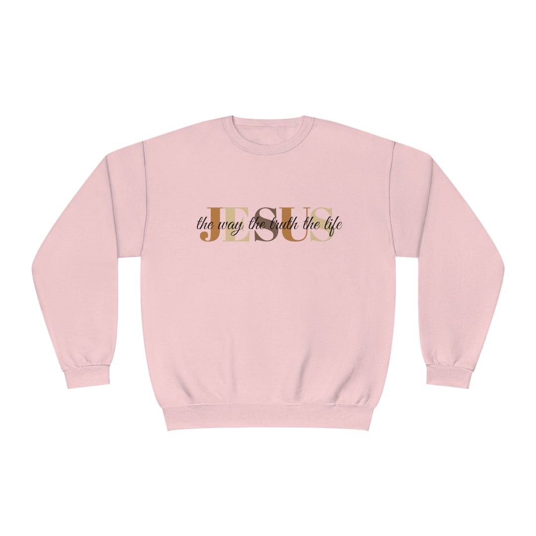 Jesus The Way The Truth The Life Unisex NuBlend® Crewneck Sweatshirt