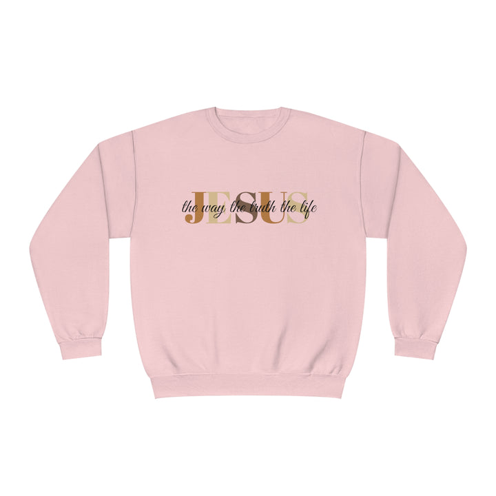Jesus The Way The Truth The Life Unisex NuBlend® Crewneck Sweatshirt