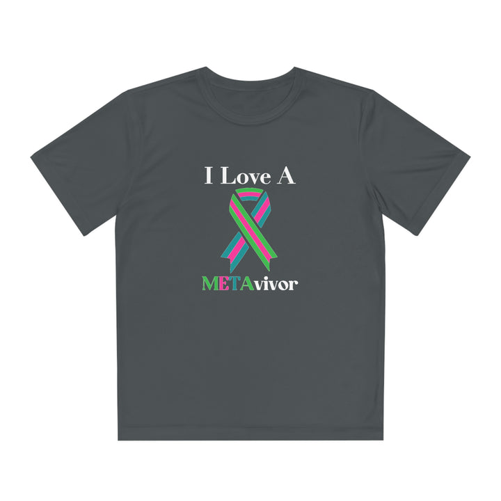 I Love A METAvivor Youth Competitor Tee