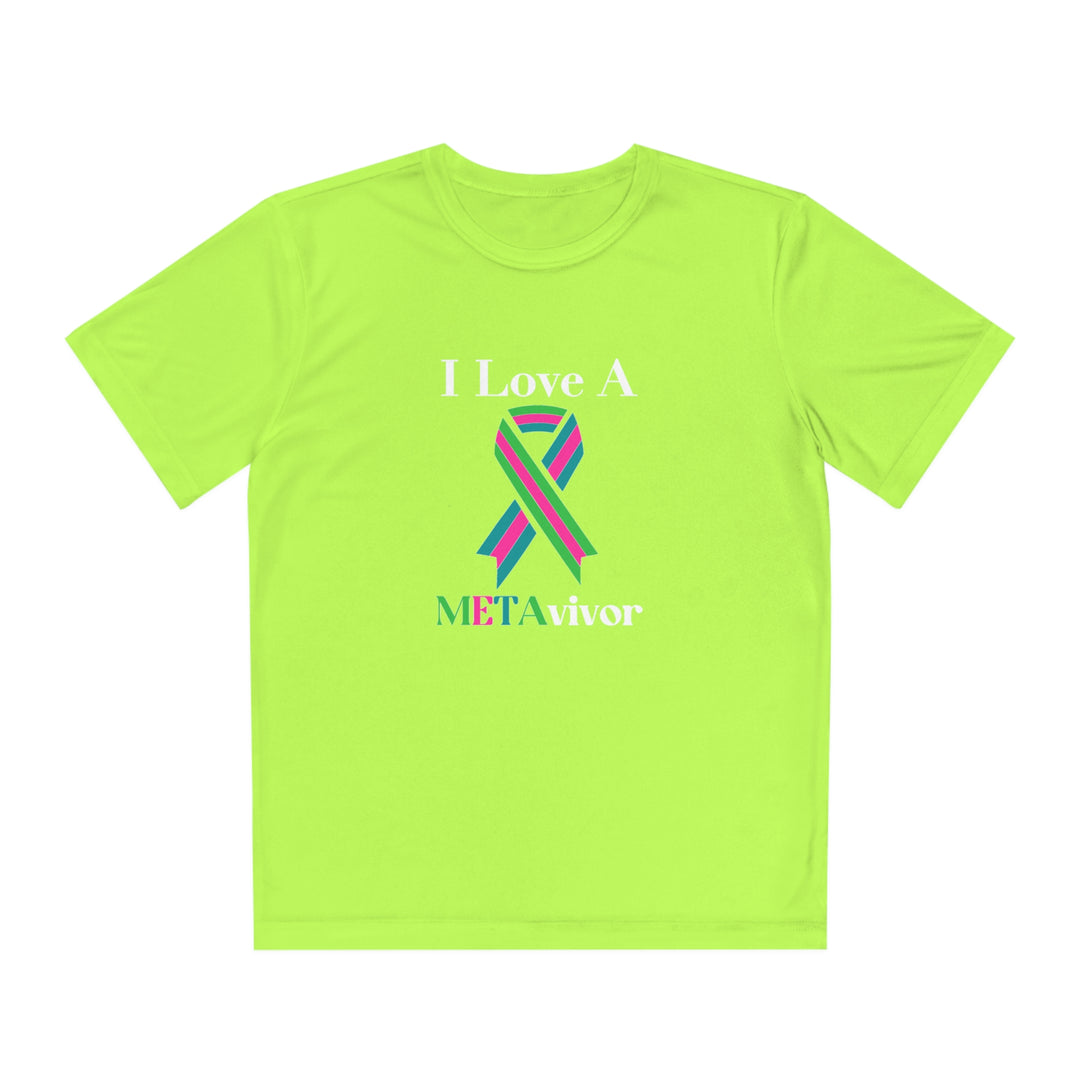 I Love A METAvivor Youth Competitor Tee