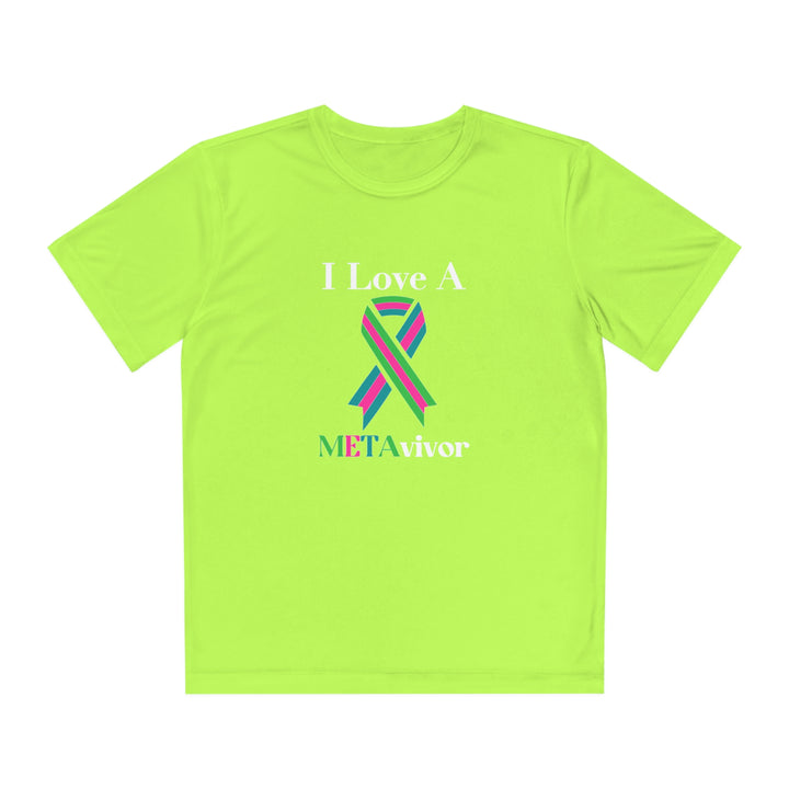 I Love A METAvivor Youth Competitor Tee