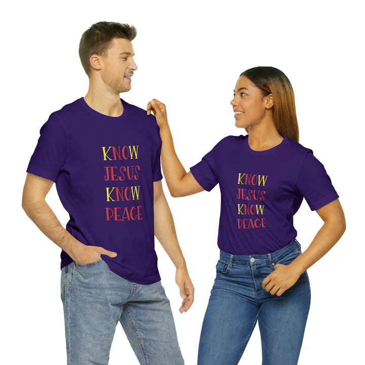 Know Jesus-Unisex Jersey Short Sleeve Tee