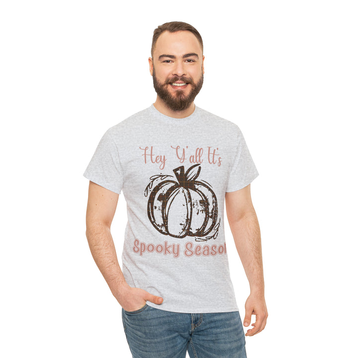 Hey Yall its spooky season-Unisex Heavy Cotton Tee