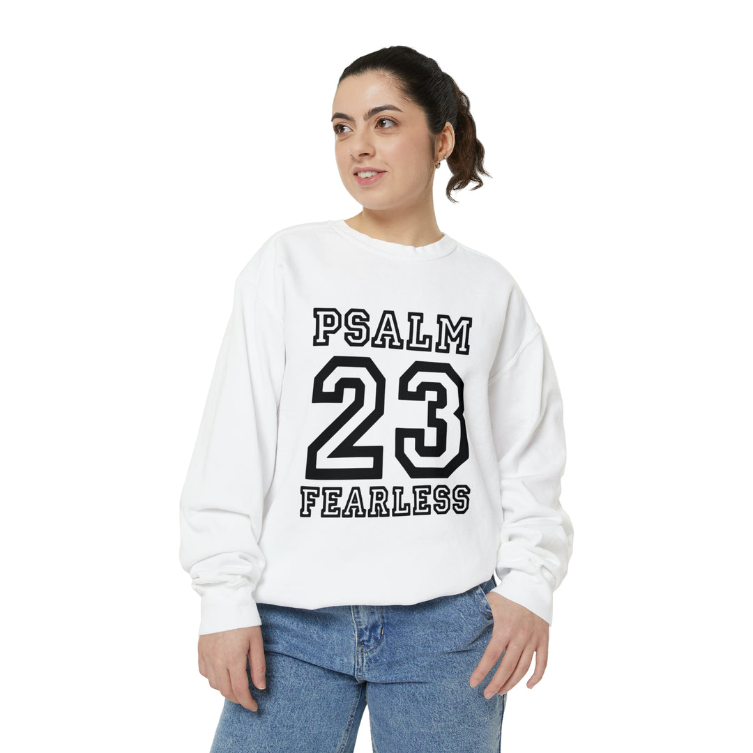 Psalm 23 Unisex Garment-Dyed Sweatshirt