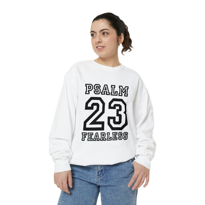 Psalm 23 Unisex Garment-Dyed Sweatshirt