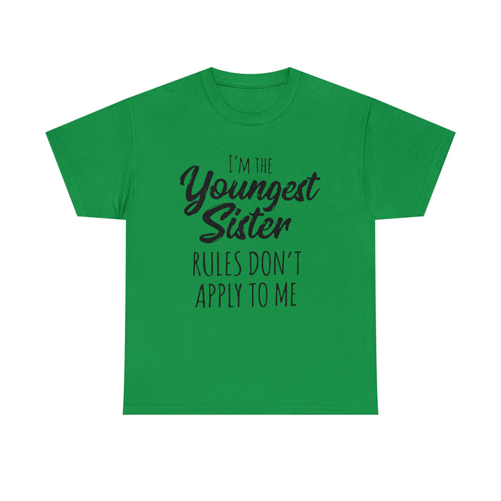 IM THE YOUNGEST=Unisex Heavy Cotton Tee