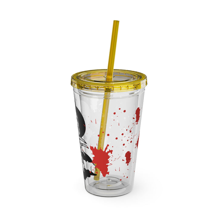 Freddy Halloween=Sunsplash Tumbler with Straw, 16oz