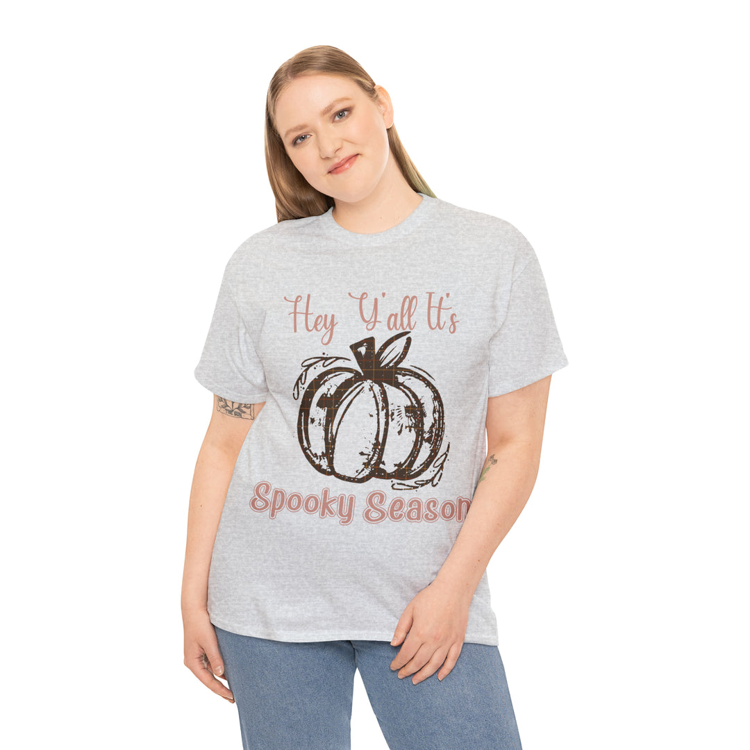 Hey Yall its spooky season-Unisex Heavy Cotton Tee