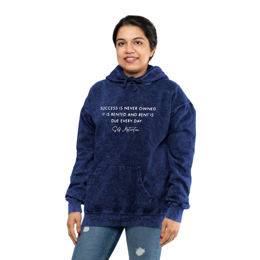 SUCCESS IS RENTED-Unisex Mineral Wash Hoodie