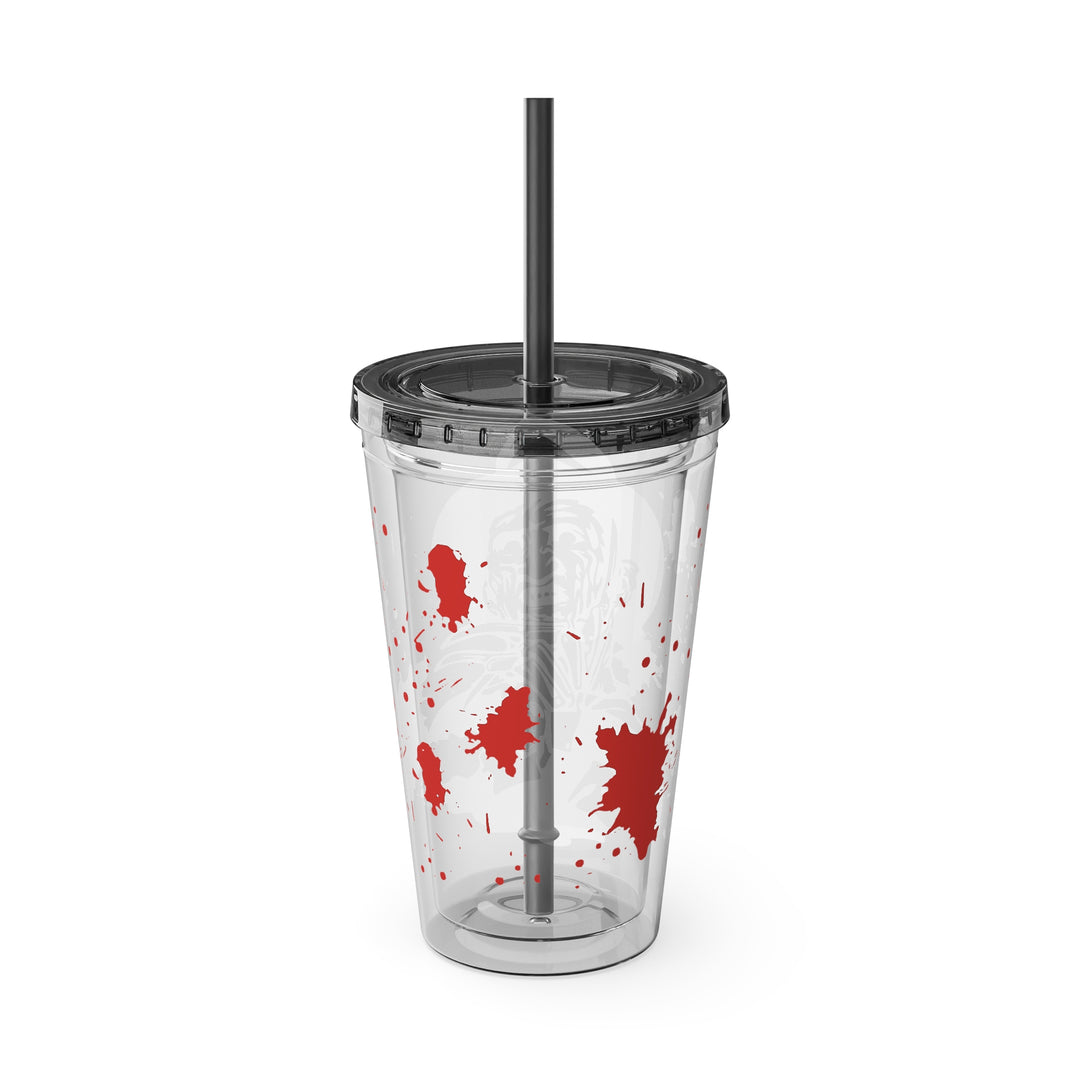 Freddy Halloween=Sunsplash Tumbler with Straw, 16oz
