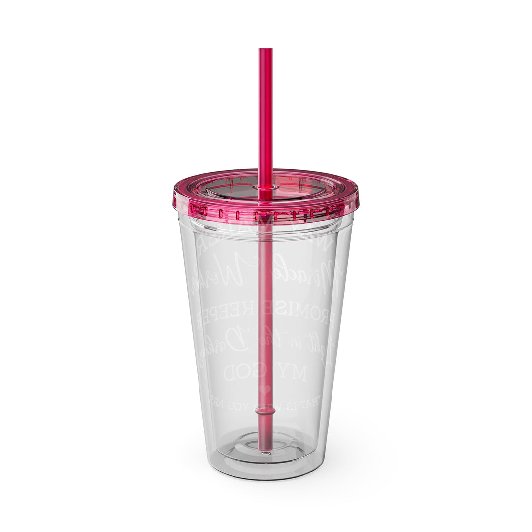 Way Maker=Sunsplash Tumbler with Straw, 16oz