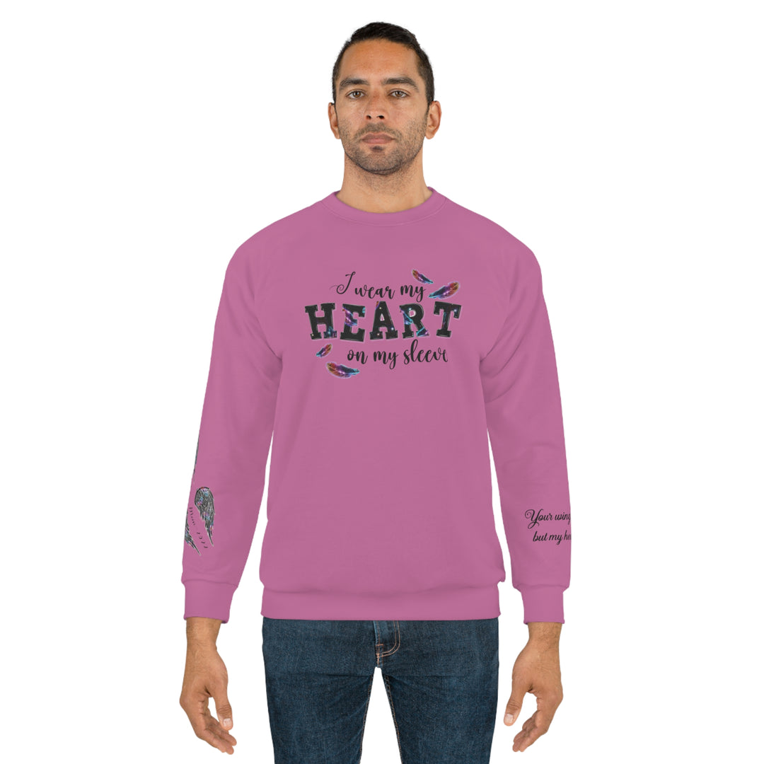 i wear my heart on my sleeve Unisex Sweatshirt (AOP)