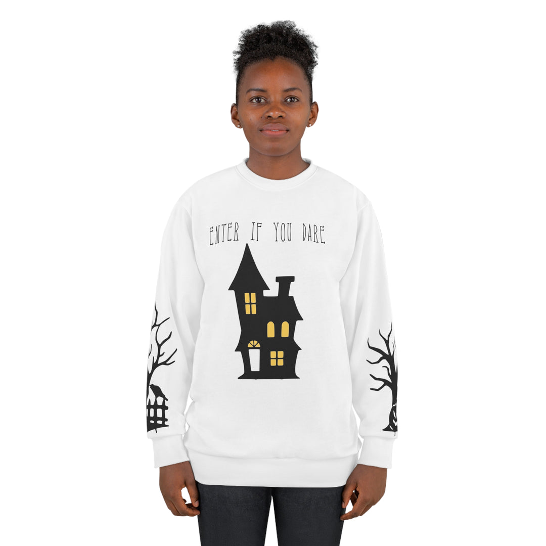 Enter if You Dare-Unisex Sweatshirt (AOP)