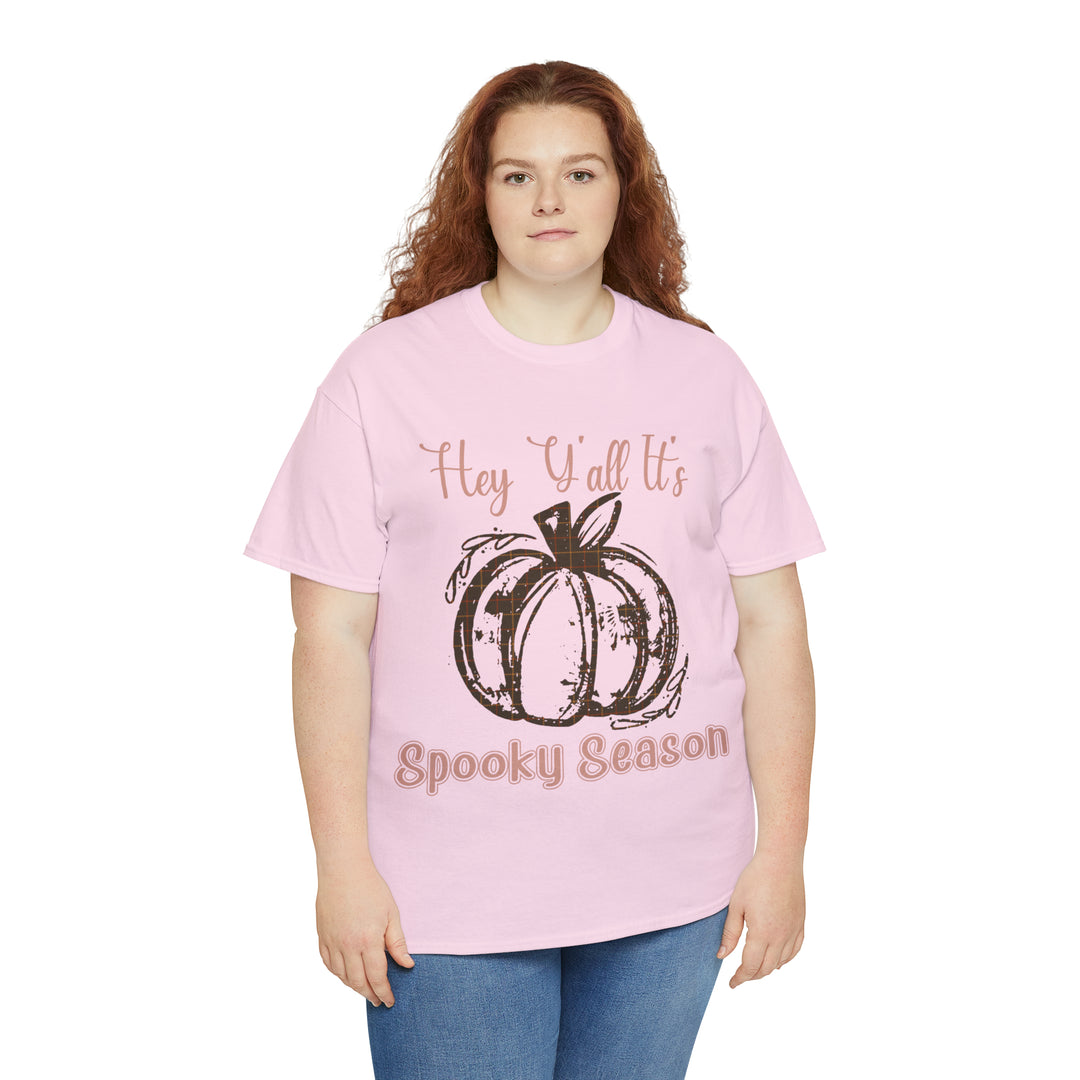 Hey Yall its spooky season-Unisex Heavy Cotton Tee