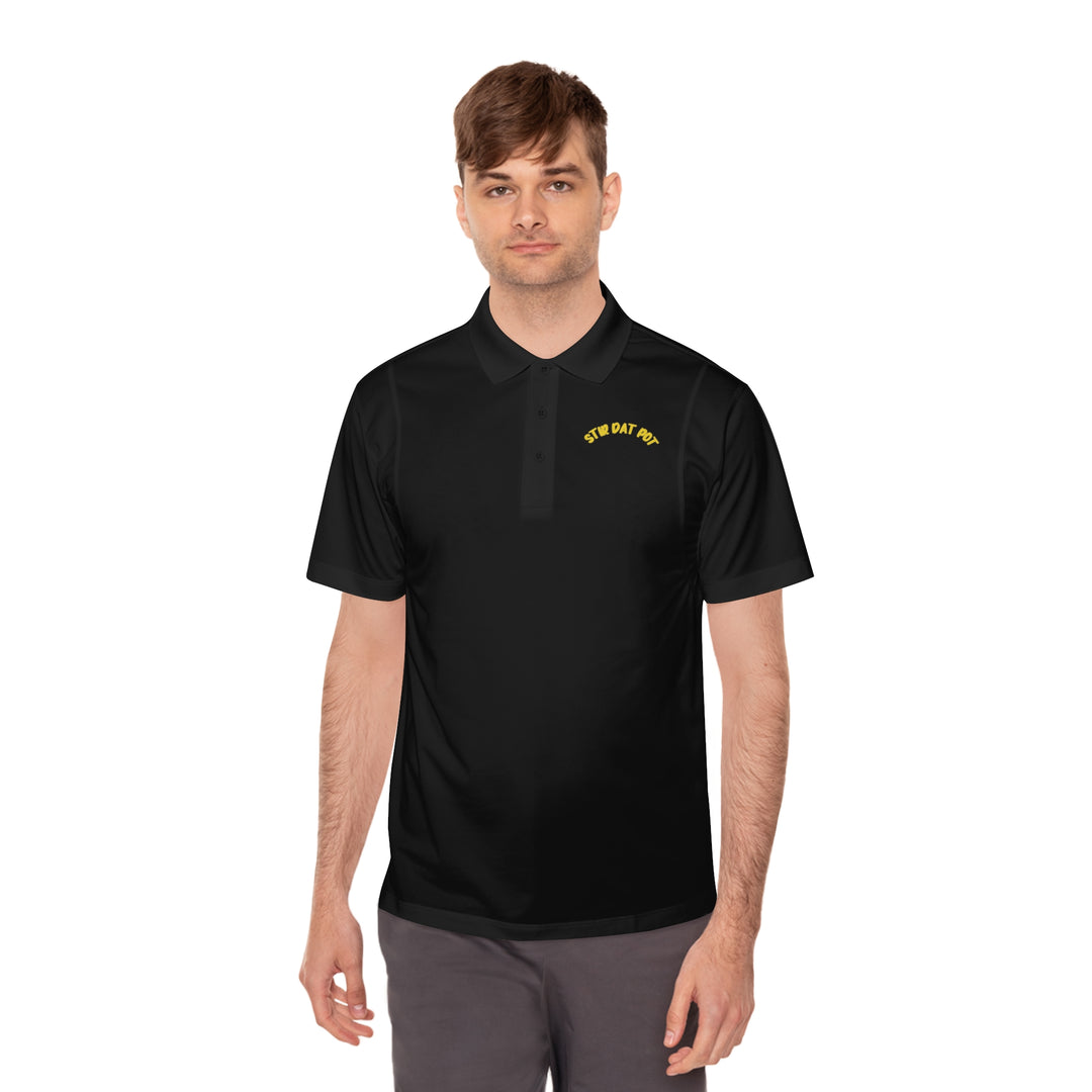 STIR DAT POT=Men's Sport Polo Shirt