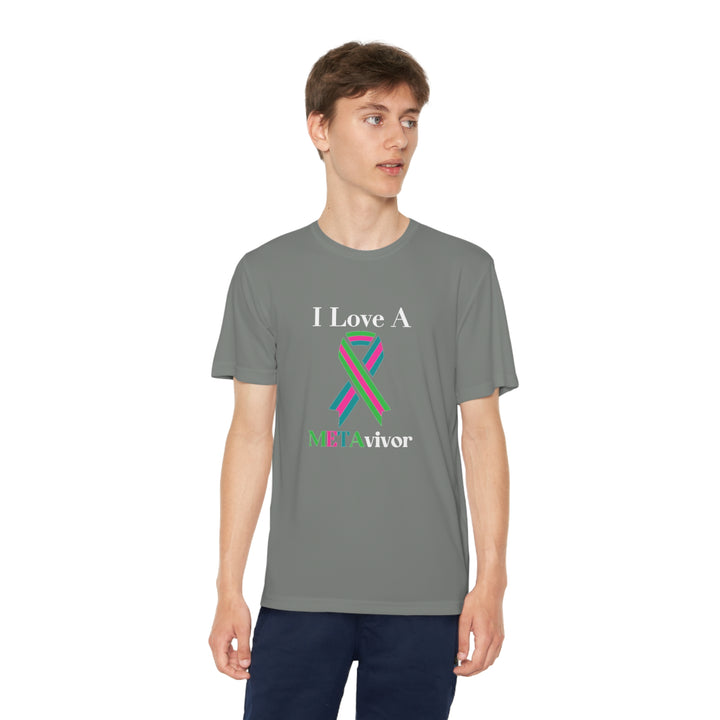 I Love A METAvivor Youth Competitor Tee