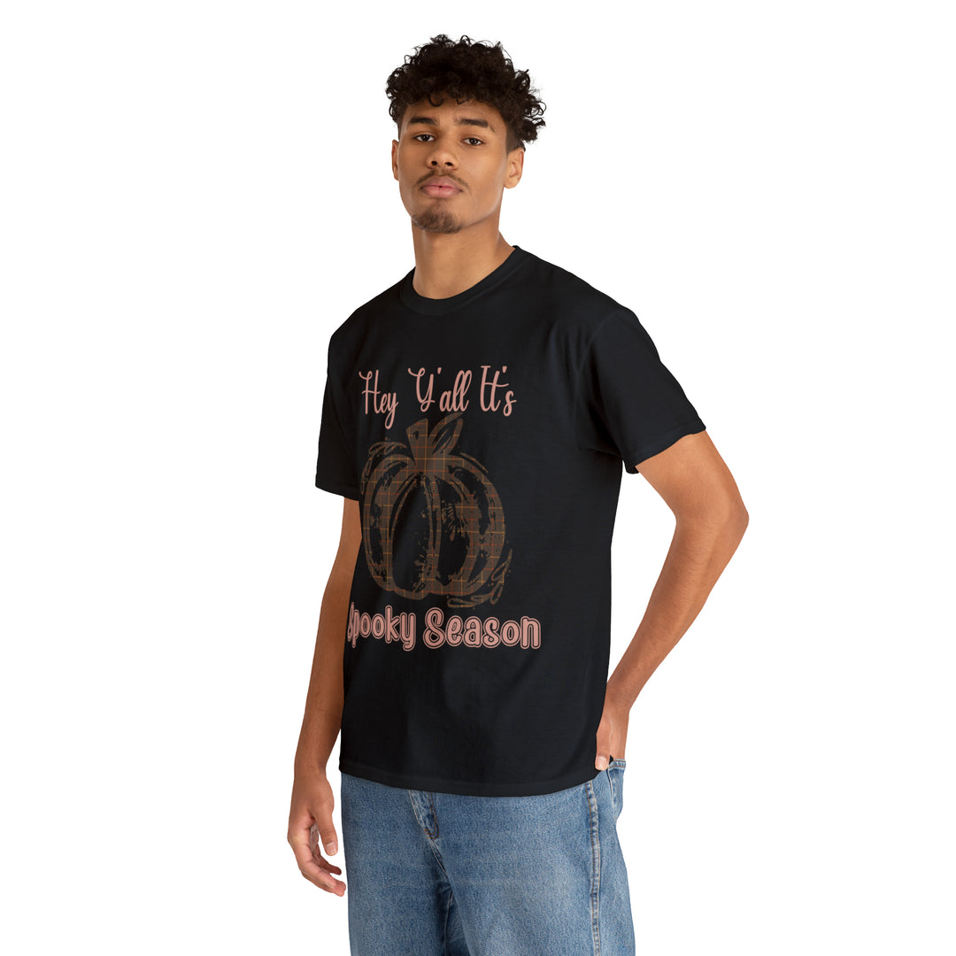 Hey Yall its spooky season-Unisex Heavy Cotton Tee