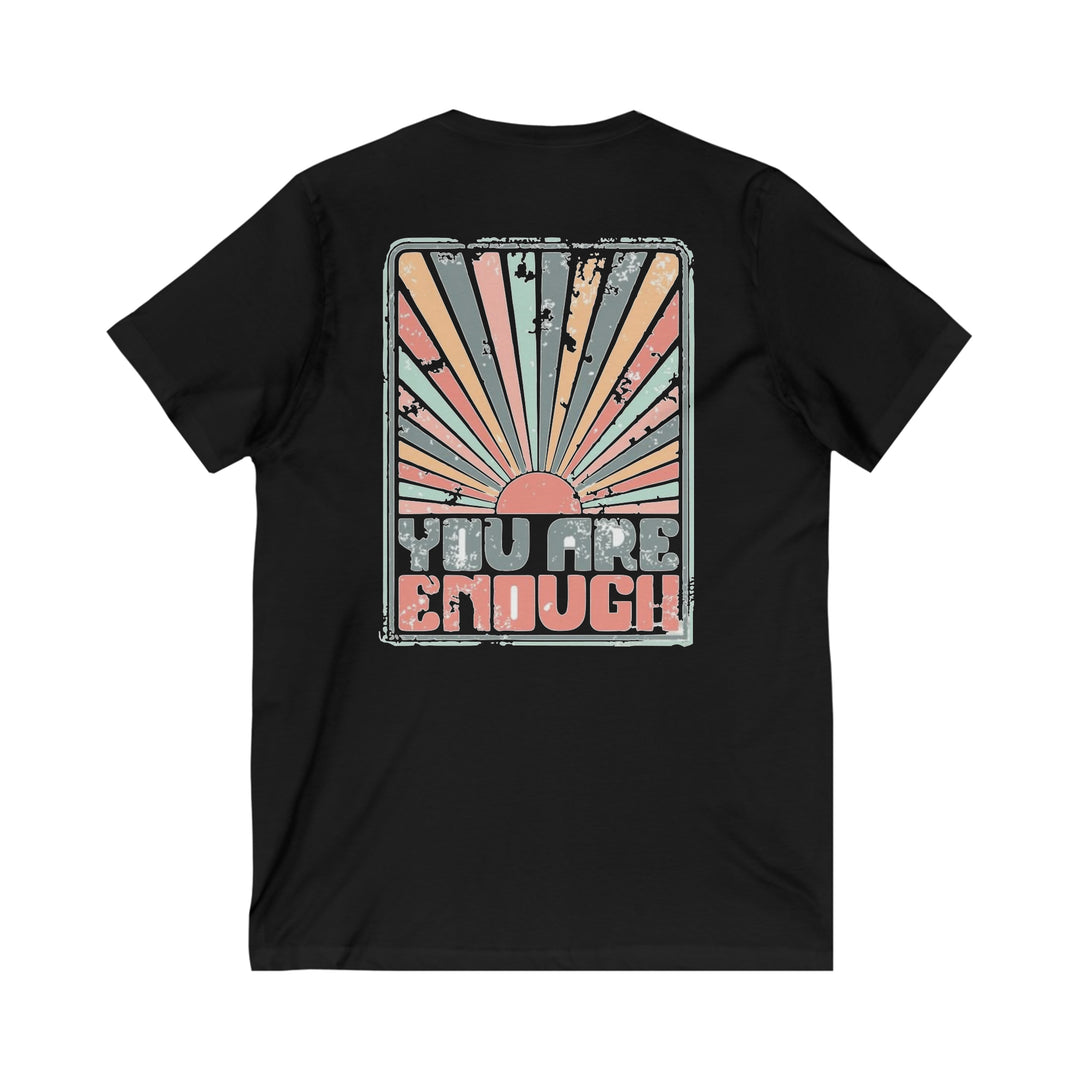 Shine Bright=Unisex Jersey Short Sleeve V-Neck Tee